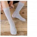 Men's 6 Pairs Socks Casual Socks Comfort Solid Colored Medium Fall & Winter Multi color Black 1 White