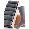 Men's 6 Pairs Socks Casual Socks Comfort Solid Colored Medium Fall & Winter Multi color Black 1 White