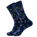 Men's 1 Pair Socks Fashion Novelty Cute Colorful Spring, Fall, Winter, Summer Green Gray Rosy Pink