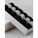 Men's 6 Pairs Socks Comfort Solid Colored Medium Spring & Summer Multi color White Black