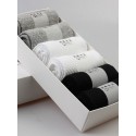 Men's 6 Pairs Socks Comfort Solid Colored Medium Spring & Summer Multi color White Black