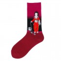 Men's 1 Pair Socks Mixed Color Sports and Outdoors Medium Spring, Fall, Winter, Summer Light Blue Green Black