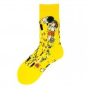 Men's 1 Pair Socks Mixed Color Sports and Outdoors Medium Spring, Fall, Winter, Summer Light Blue Green Black