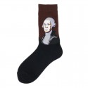 Men's 1 Pair Socks Mixed Color Sports and Outdoors Medium Spring, Fall, Winter, Summer Light Blue Green Black