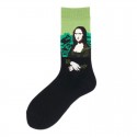 Men's 1 Pair Socks Mixed Color Sports and Outdoors Medium Spring, Fall, Winter, Summer Light Blue Green Black