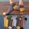 Men's 5 Pairs Socks Casual Socks Comfort Multi Color Medium Spring & Summer Multi color