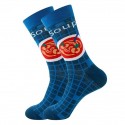 Men's 1 Pair Socks Fashion Novelty Cute Colorful Spring, Fall, Winter, Summer Rainbow Red Brown