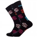 Men's 1 Pair Socks Fashion Novelty Cute Colorful Spring, Fall, Winter, Summer Black Green Blue
