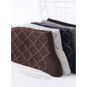 Men's 5 Pairs Socks Casual Socks Comfort Striped Plaid Checkered Solid Colored Medium Fall & Winter Multi color Black Gray