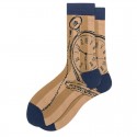 Men's 1 Pair Socks Fashion Novelty Cute Colorful Spring, Fall, Winter, Summer White+Sky Blue Black Gray
