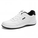 Men's Sneakers Comfort Shoes Daily Outdoor Walking Shoes PU Black / Red White Dark Blue Fall