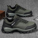 Men's Sneakers Oxfords Casual Classic Daily Outdoor PU Elastic Fabric Black Army Green Brown Spring Summer