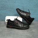 Men's Sneakers Leatherette Loafers Business Casual Daily Walking Shoes Leather Black Fall Winter