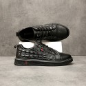Men's Sneakers Leatherette Loafers Business Casual Daily Walking Shoes Leather Black Fall Winter