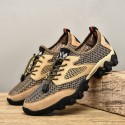 Men's Sneakers Crochet Sporty Sandals Outdoor Hiking Sandals Sporty Casual Classic Daily Outdoor PU Synthetics Black Khaki Blue Color Block Spring Summer