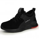 Unisex Trainers Athletic Shoes Sneakers Safety Shoes Sporty Classic Chinoiserie Office & Career Safety Shoes Suede Non-slipping Wear Proof Booties / Ankle Boots Black / Red Spring Summer