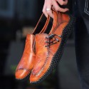 Men's Sneakers Loafers & Slip-Ons Classic British Daily Office & Career PU Booties / Ankle Boots Wine Black Brown Fall Spring