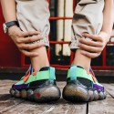 Men's Trainers Athletic Shoes British Daily Outdoor Walking Shoes Mesh Breathable Non-slipping Wear Proof Purple Yellow Orange Fall Summer