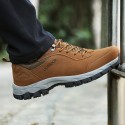 Men's Trainers Athletic Shoes Daily Outdoor Walking Shoes PU Non-slipping Dark Grey Army Green Brown Fall Spring