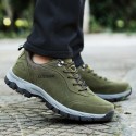 Men's Trainers Athletic Shoes Daily Outdoor Walking Shoes PU Non-slipping Dark Grey Army Green Brown Fall Spring
