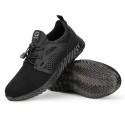 Men Lightweight Safety Shoes  Steel Toe Cap Sports Outdoor Sneakers Slip Resistant Work Shoes Breathable Green Black Grey
