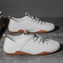 Men's Sneakers Classic British Daily Office & Career PU Booties / Ankle Boots White Black Fall Spring