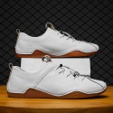 Men's Sneakers Classic British Daily Office & Career PU Booties / Ankle Boots White Black Fall Spring