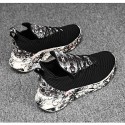Men's Sneakers Lace up Classic Daily Walking Shoes PU Breathable Black and White White Yellow Summer