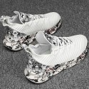 Men's Sneakers Lace up Classic Daily Walking Shoes PU Breathable Black and White White Yellow Summer