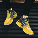 Men's Trainers Athletic Shoes Sporty Casual Athletic Running Shoes Basketball Shoes PU Breathable Non-slipping Wear Proof Black Yellow Red Fall