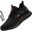 Men's Sneakers Safety Shoes Work Sneakers Lightweight Plus Size Safety Shoes Stainless Steel Tissage Volant Breathable Non-slipping Wear Proof Black Spring & Summer