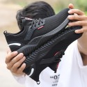 Men's Sneakers Safety Shoes Work Sneakers Lightweight Plus Size Safety Shoes Stainless Steel Tissage Volant Breathable Non-slipping Wear Proof Black Spring & Summer