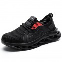 Men's Sneakers Fashion Sneakers Safety Shoes Work Sneakers Lightweight Outdoor Safety Shoes Tissage Volant Breathable Non-slipping Wear Proof Black Green Gray Summer