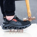 Men's Sneakers Fashion Sneakers Safety Shoes Work Sneakers Lightweight Outdoor Safety Shoes Tissage Volant Breathable Non-slipping Wear Proof Black Green Gray Summer