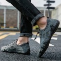 Men's Sneakers Casual British Daily Outdoor Walking Shoes Mesh Massage Non-slipping Light Brown Gray Fall Summer