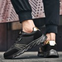 Men's Trainers Athletic Shoes Comfort Shoes Sporty Casual Athletic Outdoor Running Shoes Walking Shoes PU Wear Proof Black / Gold Black / Red Blue Color Block Fall Spring