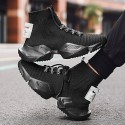 Men's Trainers Athletic Shoes Sporty Casual Daily Outdoor Running Shoes Fitness & Cross Training Shoes Tissage Volant Breathable Wear Proof Black and White White Black Fall Summer