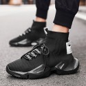 Men's Trainers Athletic Shoes Sporty Casual Daily Outdoor Running Shoes Fitness & Cross Training Shoes Tissage Volant Breathable Wear Proof Black and White White Black Fall Summer