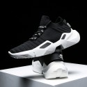 Men's Trainers Athletic Shoes Casual Athletic Walking Shoes Elastic Fabric Breathable Non-slipping Wear Proof Black and White White Red Fall