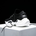 Men's Trainers Athletic Shoes Casual Athletic Walking Shoes Elastic Fabric Breathable Non-slipping Wear Proof Black and White White Red Fall