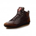 Men's Oxfords Comfort Shoes Outdoor Walking Shoes PU Light Brown Dark Brown Blue Fall Spring