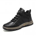 Men's Trainers Athletic Shoes Daily Hiking Shoes Synthetics Non-slipping Light Brown Black Fall Winter