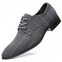 Summer New Cloth Shoes Men's Large Size Casual Shoes Breathable Pointed Toe Canvas Leather Shoes Old Beijing Cloth Shoes Men's Shoes