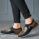 Men's Loafers & Slip-Ons Comfort Loafers Comfort Shoes Driving Shoes Casual Daily Outdoor Microfiber Wear Proof Black Brown Blue Color Block Fall Spring Summer