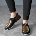 Men's Loafers & Slip-Ons Comfort Loafers Comfort Shoes Driving Shoes Casual Daily Outdoor Microfiber Wear Proof Black Brown Blue Color Block Fall Spring Summer