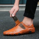 Men's Loafers & Slip-Ons Comfort Shoes Driving Loafers Casual Daily Outdoor Walking Shoes Nappa Leather Non-slipping Wear Proof Black Brown Fall Spring Summer