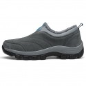 Men's Loafers & Slip-Ons Sporty Look Comfort Shoes Fur Lined Sporty Casual Daily Outdoor Walking Shoes PU Black Gray Brown Fall Winter