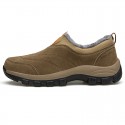Men's Loafers & Slip-Ons Sporty Look Comfort Shoes Fur Lined Sporty Casual Daily Outdoor Walking Shoes PU Black Gray Brown Fall Winter