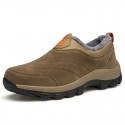 Men's Loafers & Slip-Ons Sporty Look Comfort Shoes Fur Lined Sporty Casual Daily Outdoor Walking Shoes PU Black Gray Brown Fall Winter