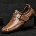 Men's Loafers & Slip-Ons Casual Classic Daily Office & Career PU Black Brown Spring Summer
